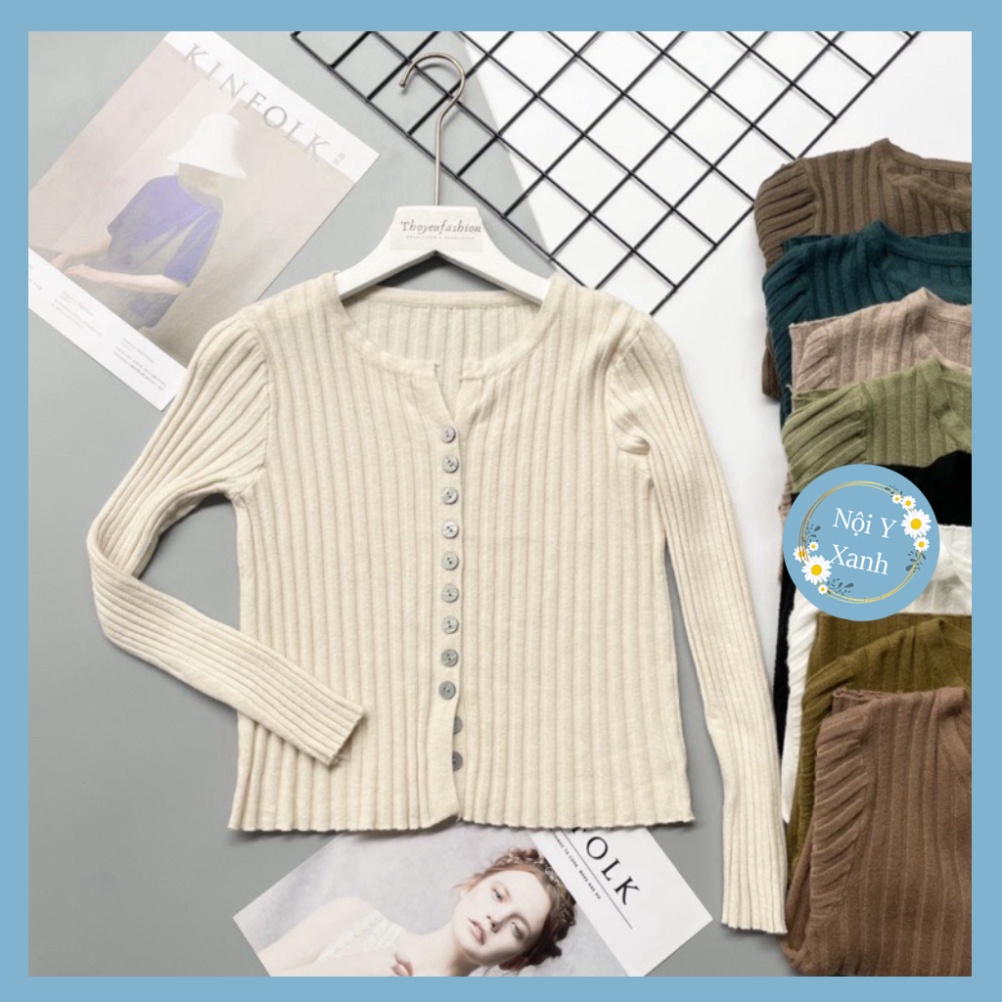 Áo len đũa cài cúc tay dài form ôm giãn nở thiết kế sexy chất len thời thượng A685 noiyxanh hot trend, phom đẹp, chất đẹ
