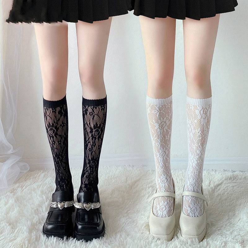 Tất lưới phối ren họa tiết hoa quyến rũ cho nữ