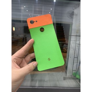 [Dán da] Miếng dán da lưng Google Pixel 3XL trơn không các màu