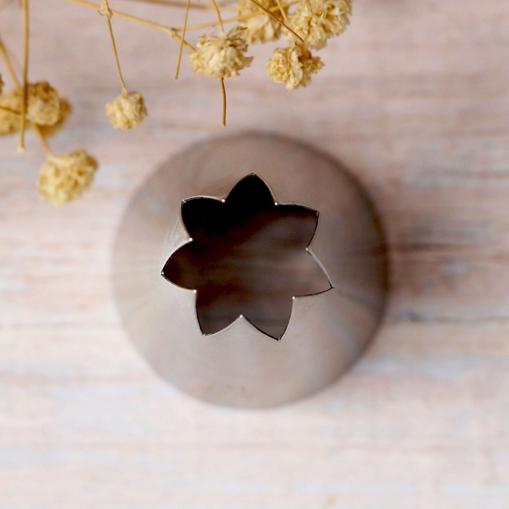 #Đuôi Bắt Bông Kem Trang Trí Bánh 7 Răng Cỡ Lớn 741