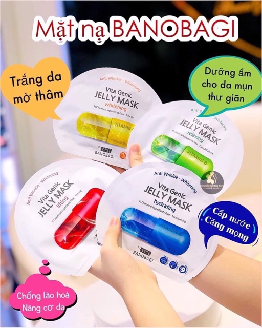 Mặt Nạ Viên Thuốc Banobagi Vita Genic ❤️ Mặt Nạ Vitamin đủ 4 màu ❤️ Cam kết chính hãng - 20ml