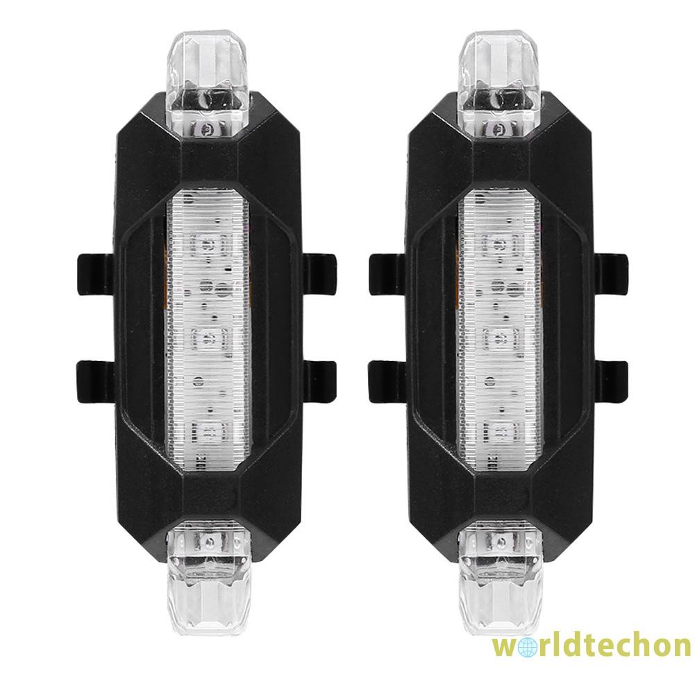 Bộ 2 Đèn Led Gắn Đuôi Xe Đạp / Scooter Điện Sạc Usb Tiện Dụng