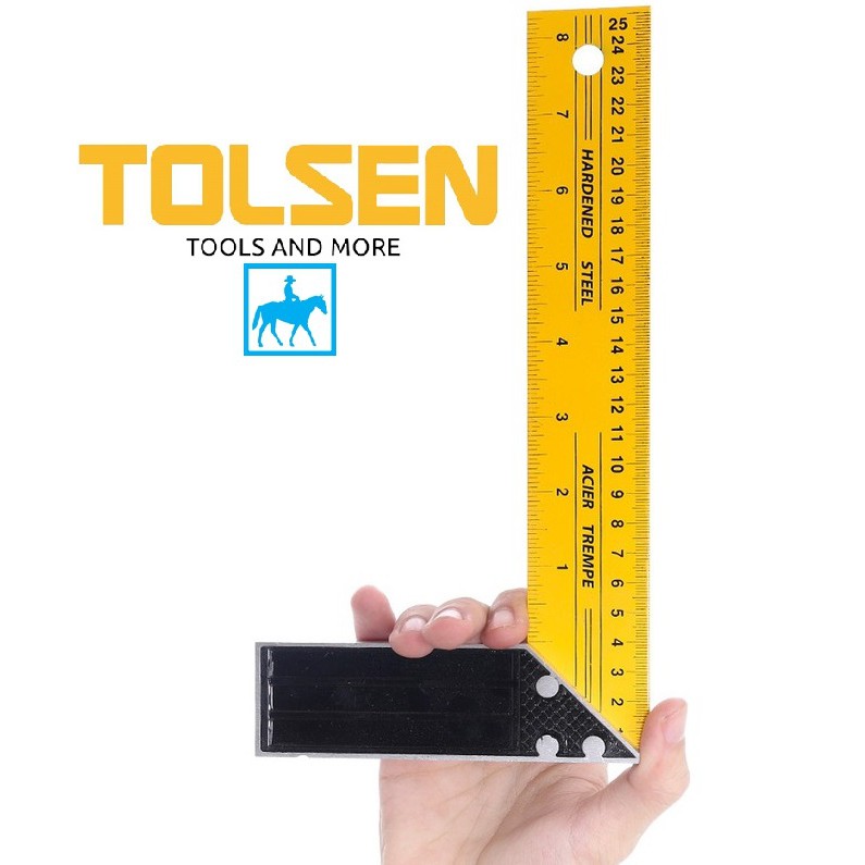 TOLSEN Thước Ke Thước Đo Góc Vuông 250mm 10inch 35080
