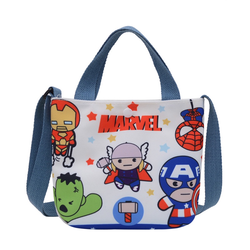 Túi Đeo Chéo Vải Canvas In Hình Sesame Street Hoạt Hình Phong Cách Hàn Quốc Thời Trang Xuân Hè Dành Cho Bé Trai Bé Gái