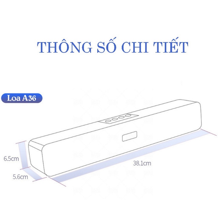 Loa Bluetooth A36-Âm Thanh Vòm Tương Thích Mọi Thiết Bị-Bass Cực Mạnh-Dung Lượng Pin Khủng-Bảo Hành 12 Tháng
