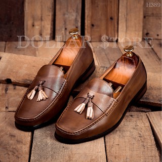Giày lười nam LOAFER H389 cam kết da thật 100%
