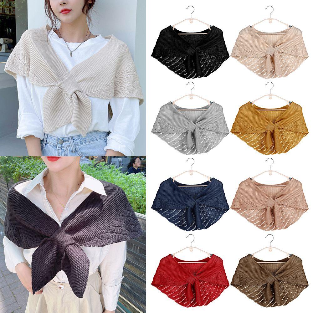 WONDER Cổ Áo Giả Dệt Kim Mềm Mại Chống Gió Thời Trang Cho Nữ