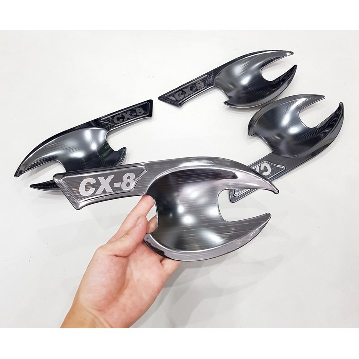 Ốp Tay nắm, Hõm Cửa Xe Mazda CX8 chất liệu Titan