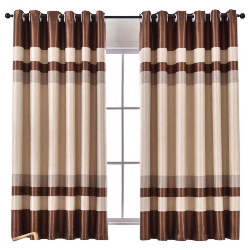 Rèm cửa may sẵn nhiều kích thước chất gấm dệt 3 lớp cản nắng, chất mềm, màu sang trọng