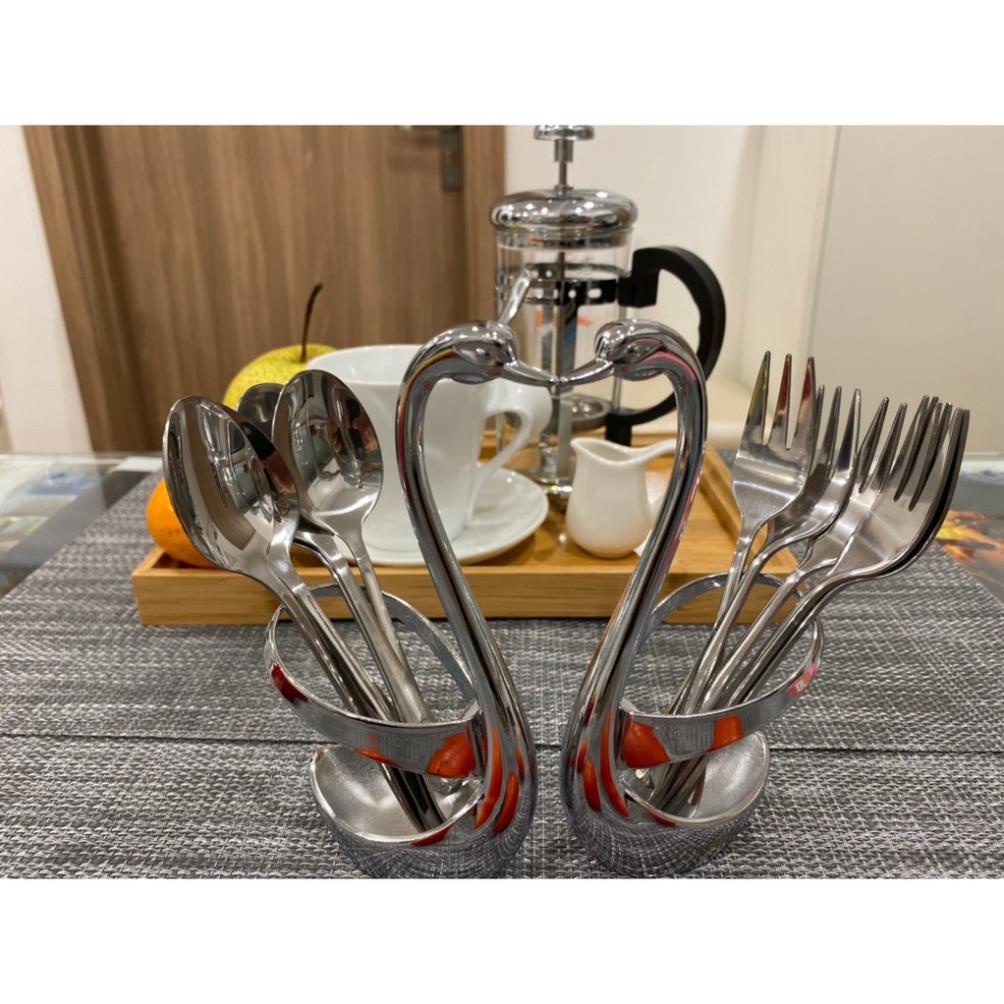 Bộ thìa dĩa thiên nga Rapido Swan 13.5cm inox tiện lợi, cao cấp