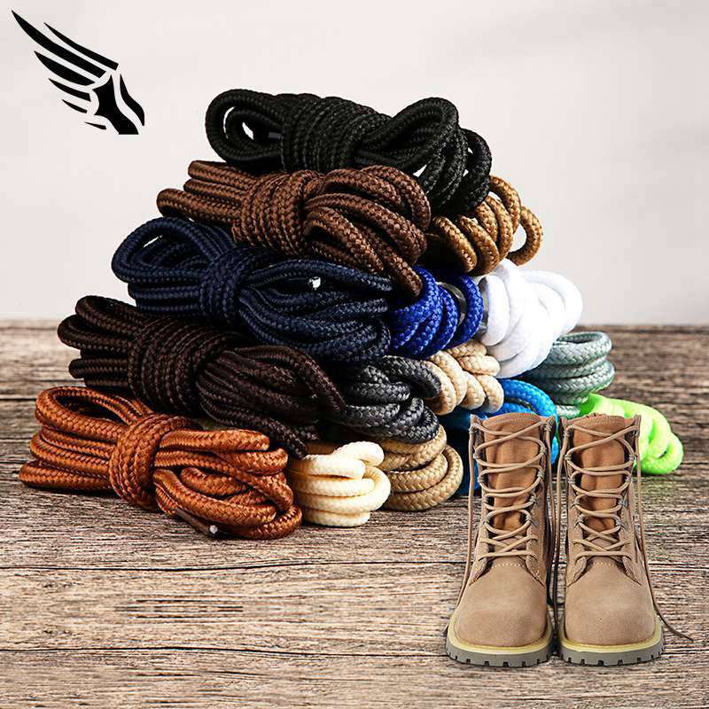 Dây Buộc Giày Tròn Dày Dặn Màu Đen Trắng Nâu Cho Giày Boot Giày Da Giày Leo Núi Nam Nữ