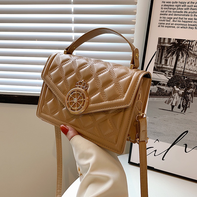 Túi Xách Dáng Vuông Màu Trơn Thiết Kế Đơn Giản Thời Trang Mùa Xuân 2022 Cho Nữ