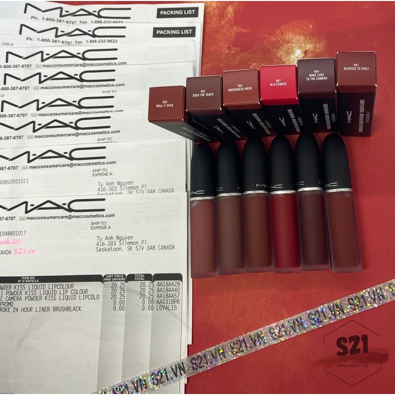 [Bill MAC Canada] Son Kem M.A.C Powder Kiss Liquid Lipcolour