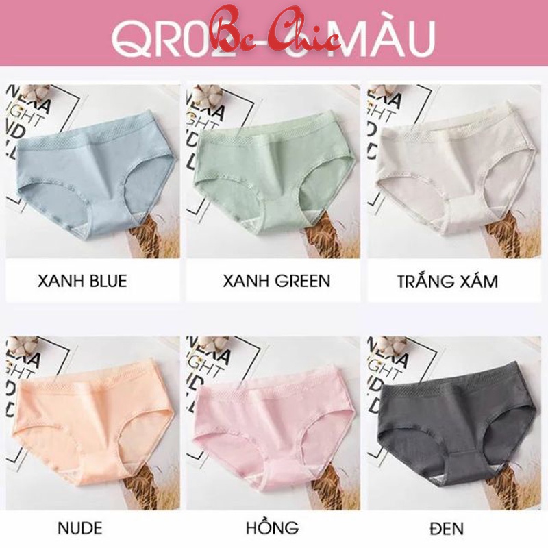 HỘP 10 QUẦN COTTON XUẤT NHẬT CẠP VIỀN LƯỚI CAO CẤP Q111 BC_CHIC LINGERIE