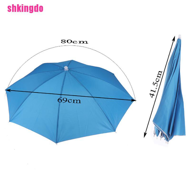 1 chiếc dù đội đầu có thể gấp gọn dùng đi cắm trại