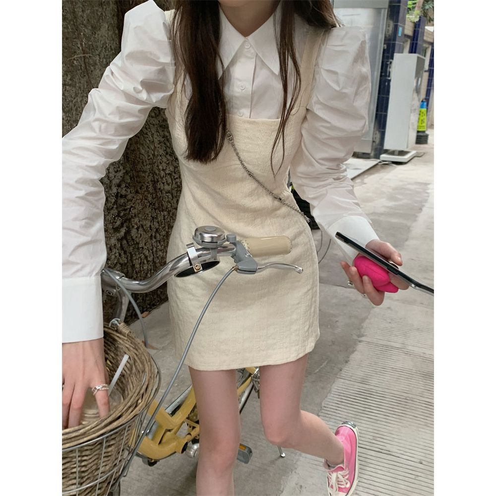 Đầm Hai Dây Ôm Eo Thời Trang Mùa Thu Quyến Rũ Cho Nữ