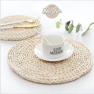 Lót cói trắng decor phong cách nhật bản tối giản full size