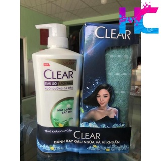 Dầu gội sạch gàu Clear mát lạnh bạc hà 650g
