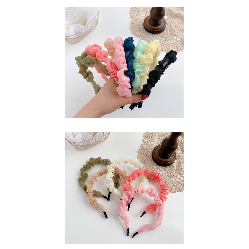 Băng Đô Cài Tóc Phong Cách Hàn Quốc Xinh Xắn Dành Cho Nữ