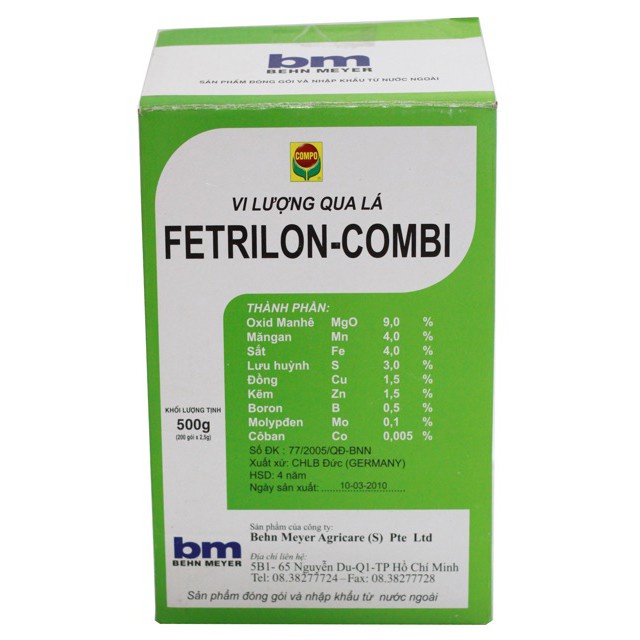[SIEURE] Combo10 gói vi lượng xanh dầy lá Fetrilon-Combi(2.5gr) hàng đẹp, phân phối chuyên nghiệp.
