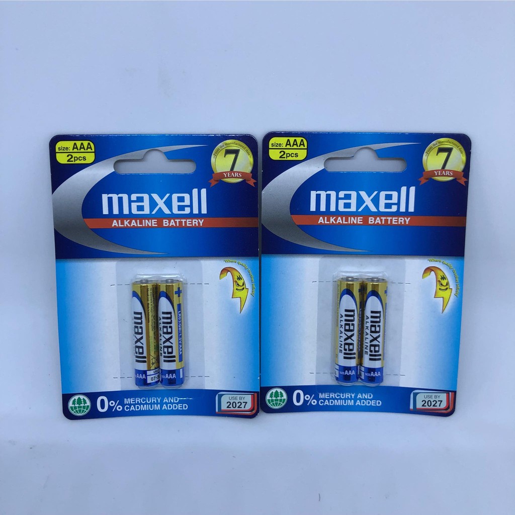 Pin vỉ 3a Maxell. 1 vỉ 2 viên. 1.5v. Made in Indonesia. Vi Tính Quốc Duy