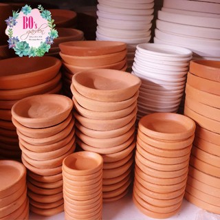 Dĩa lót chậu bằng đất nung