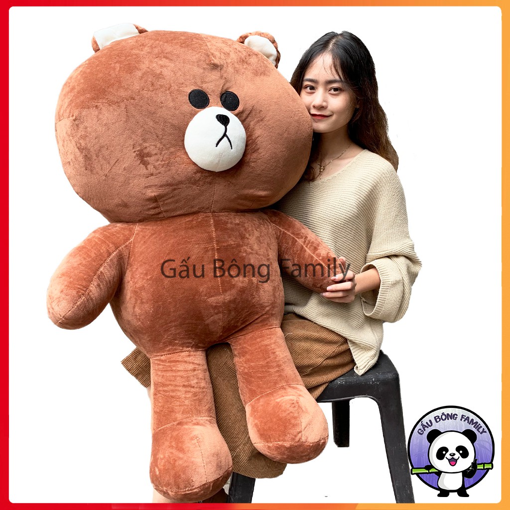 1M2 Khổ, Gấu bông brown 1m2 khổ vải Cao Cấp cao 1m