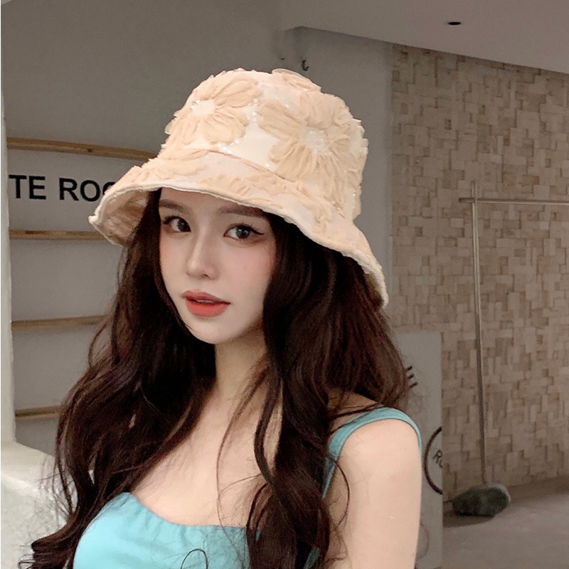 Nón Bucket Ren Thời Trang Xuân Thu Mẫu Mới 2021 Dễ Phối Đồ Phong Cách ins Dành Cho Nữ