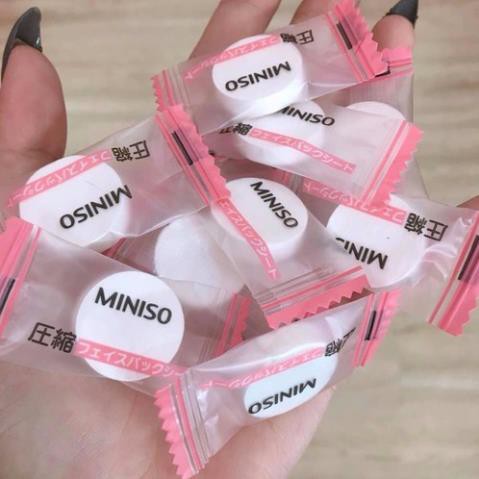 (Gói 100viên) Mặt Nạ Viên Nén Miniso Nhật Bản Cấp Ẩm Thải Độc