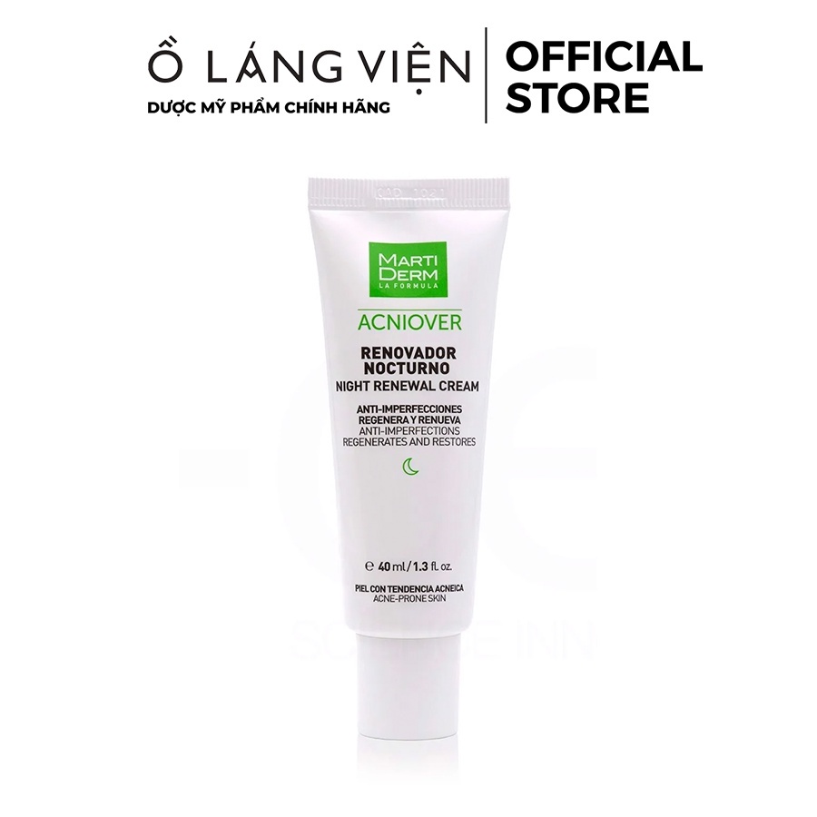 Kem Dưỡng Tái Tạo Ban Đêm Cho Da Dầu Mụn MARTIDERM Acniover Night Renewal Cream (40ml)
