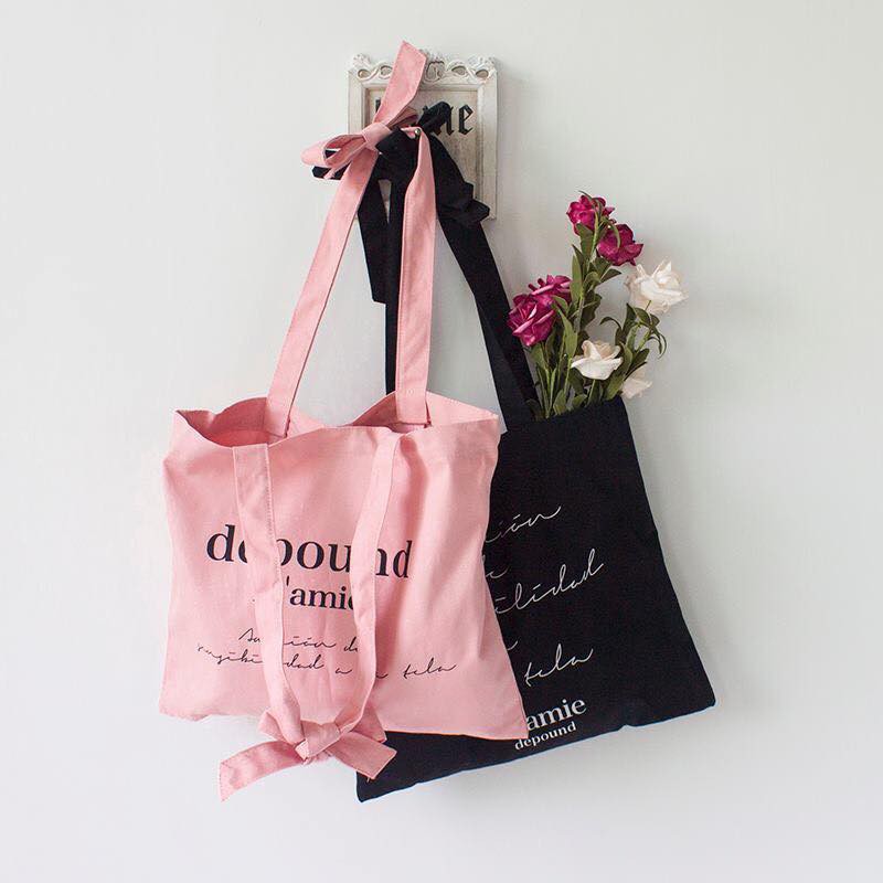 Túi tote quai buộc nơ