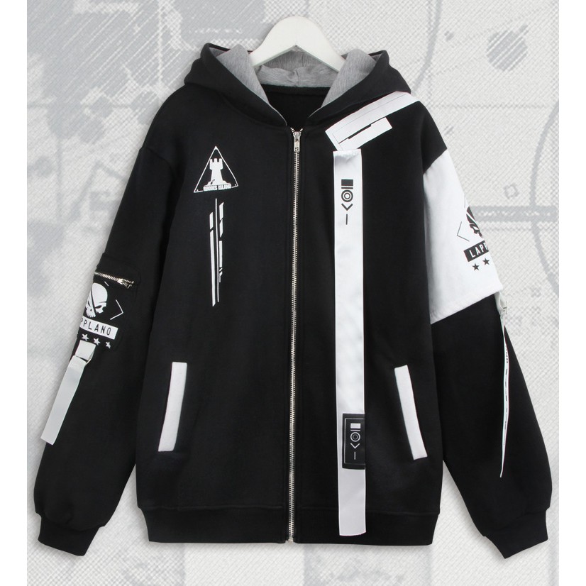 Áo Khoác Hoodie Tay Dài Có Khóa Kéo Hóa Trang Nhân Vật Arknights