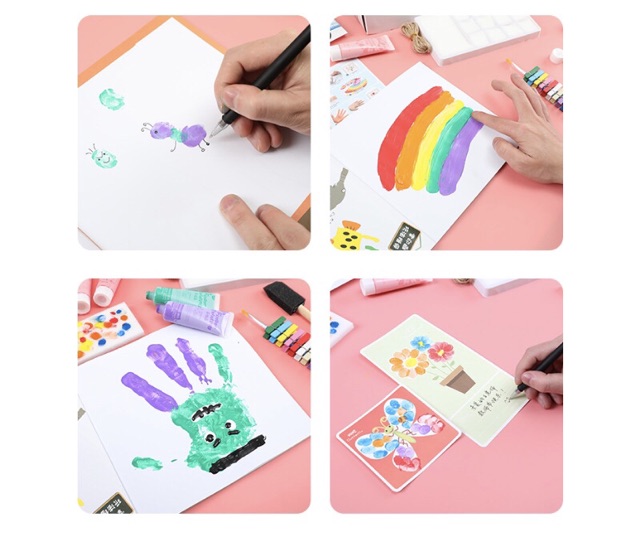 Màu vẽ Finger Painting vẽ với ngón tay cho bé