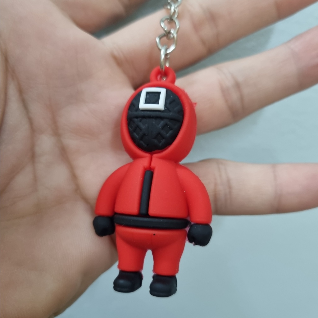 R Móc Khoá Squid Game Trò Chơi Con Mực Hot Trend treo chìa khoá o tô xe máy phụ kiện trang trí balo cặp túi xách