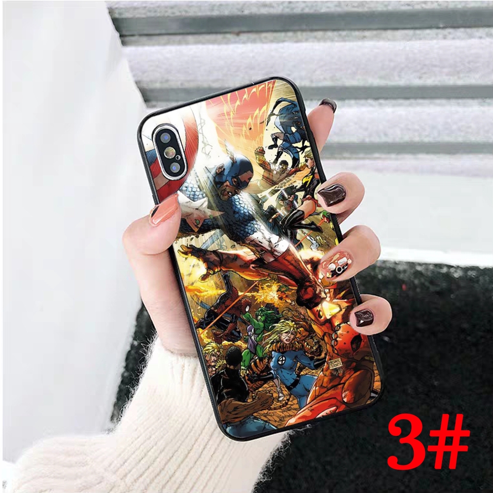 Ốp Lưng Tpu Mềm In Logo Truyện Tranh Marvel Cho Iphone X Xs Max Xr 7 8 Plus 6 6s 5 5s Se