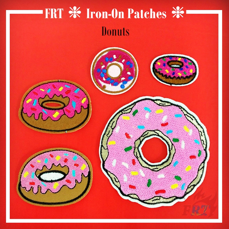 ☸ INS - Donuts Patch ☸ 1Pc Doughnut Diy Sew on Iron on Badges Patches