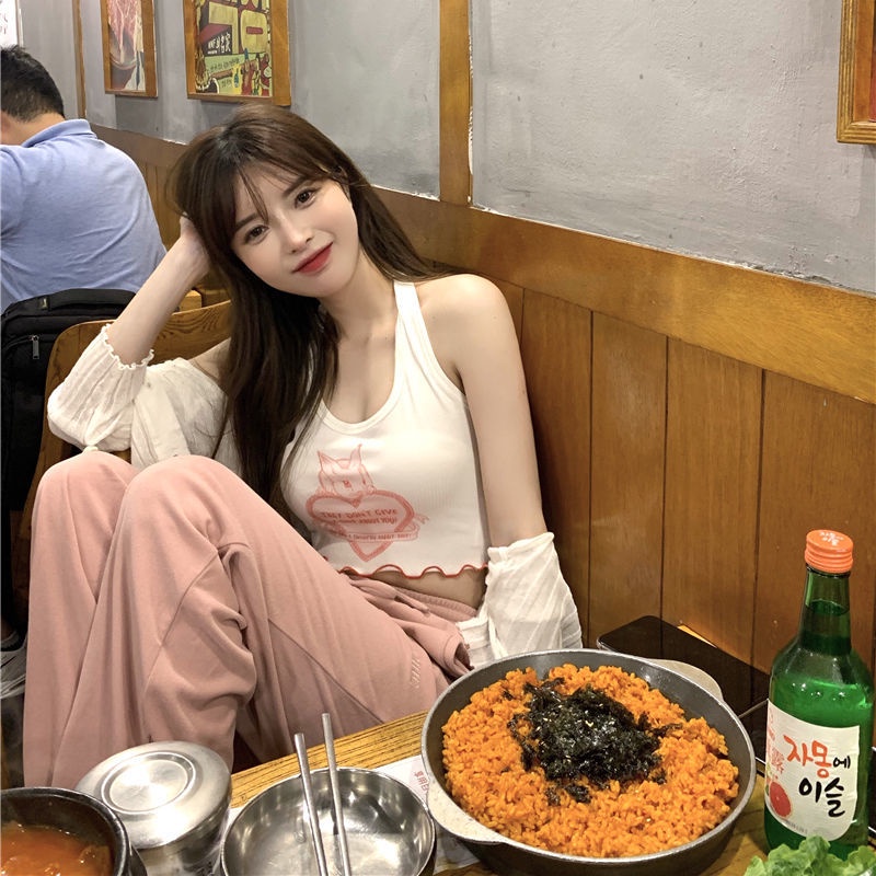 Áo hai dây Họa Tiết Gia Vị Mùa Hè Cho Nữ