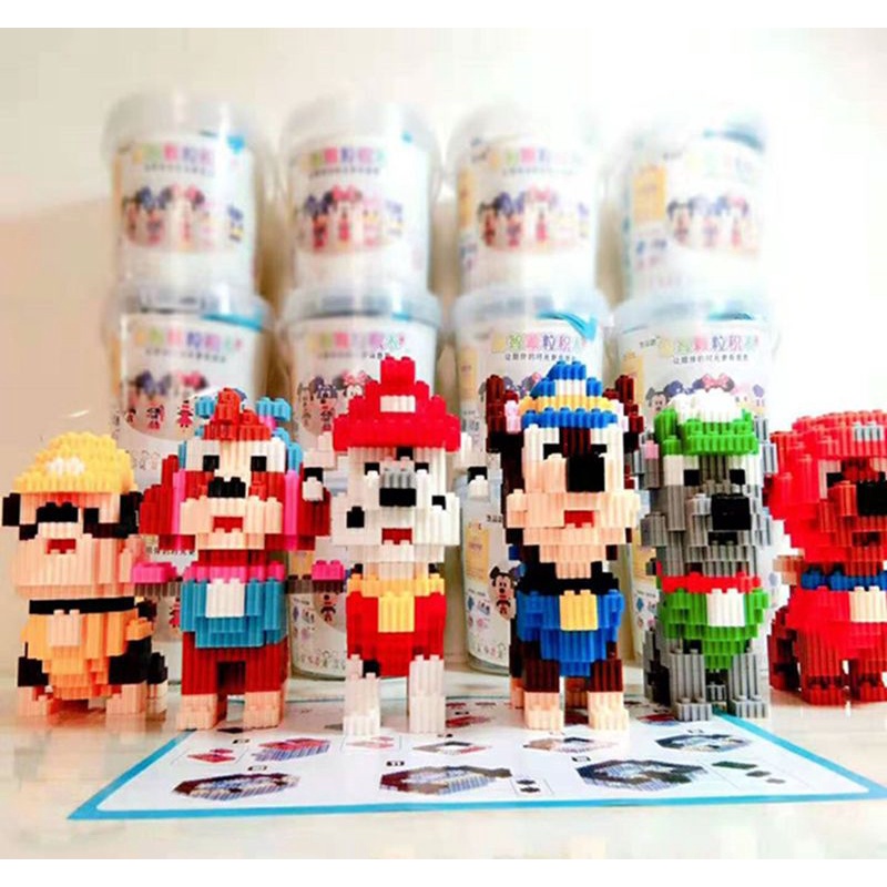 Bộ Đồ Chơi Lắp Ráp Mô Hình Chú Chó Mini Vui Nhộn Cho Bé