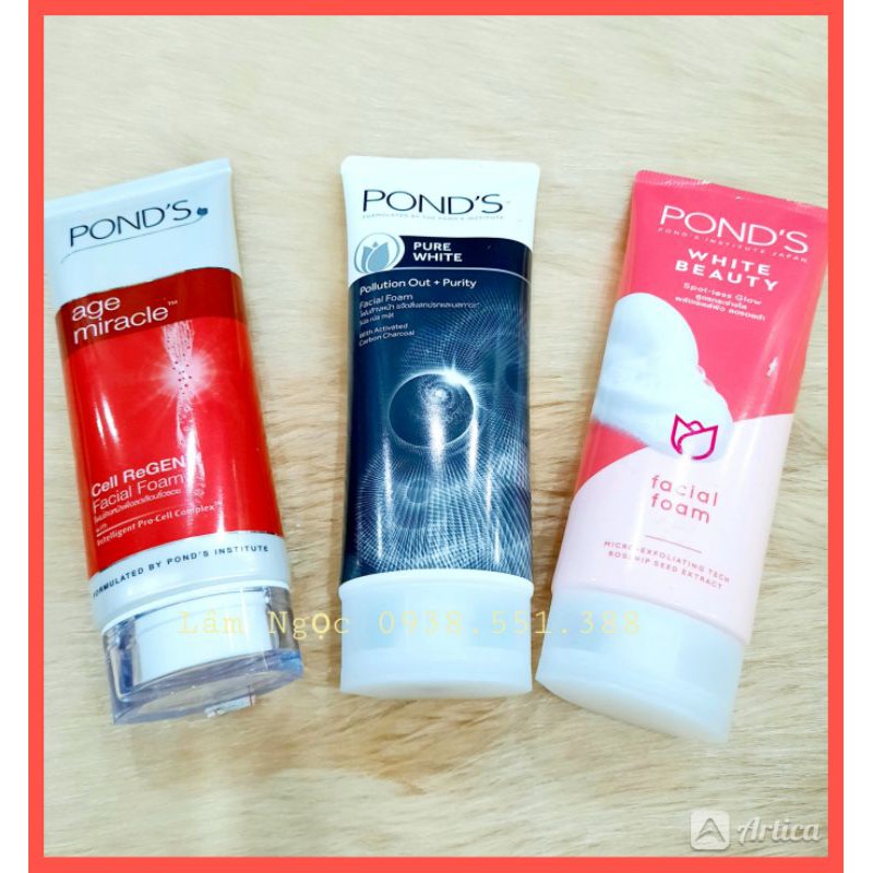 Sữa rửa mặt sáng da POND'S than đen Hồng Sáng Mịn tự nhiên