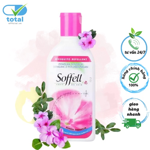 Kem chống muỗi Soffell ( Hương Hoa/ Hương Cam) ngăn muỗi đốt 8-10 giờ- Chai 60ml