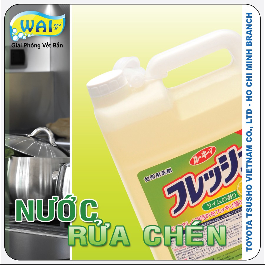 Nước rửa chén NHẬT WAI Rookie V 4Lít _ 4902050101293