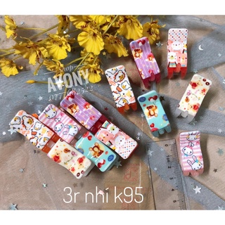 Kẹp tóc càng cua - gắp tóc size nhỏ dành cho trẻ em in kitty - gấu Honey