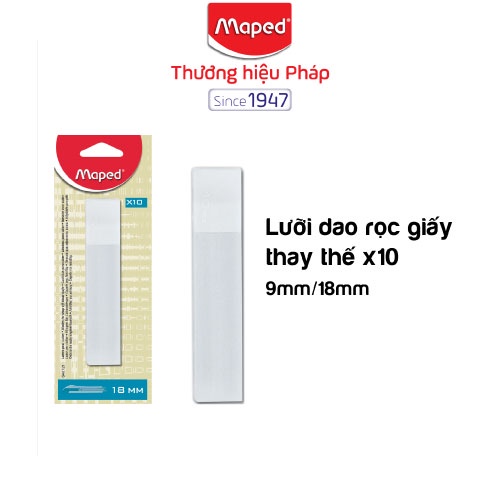 MAPED - Lưỡi dao rọc giấy 9mm/18mm [Chính hãng]