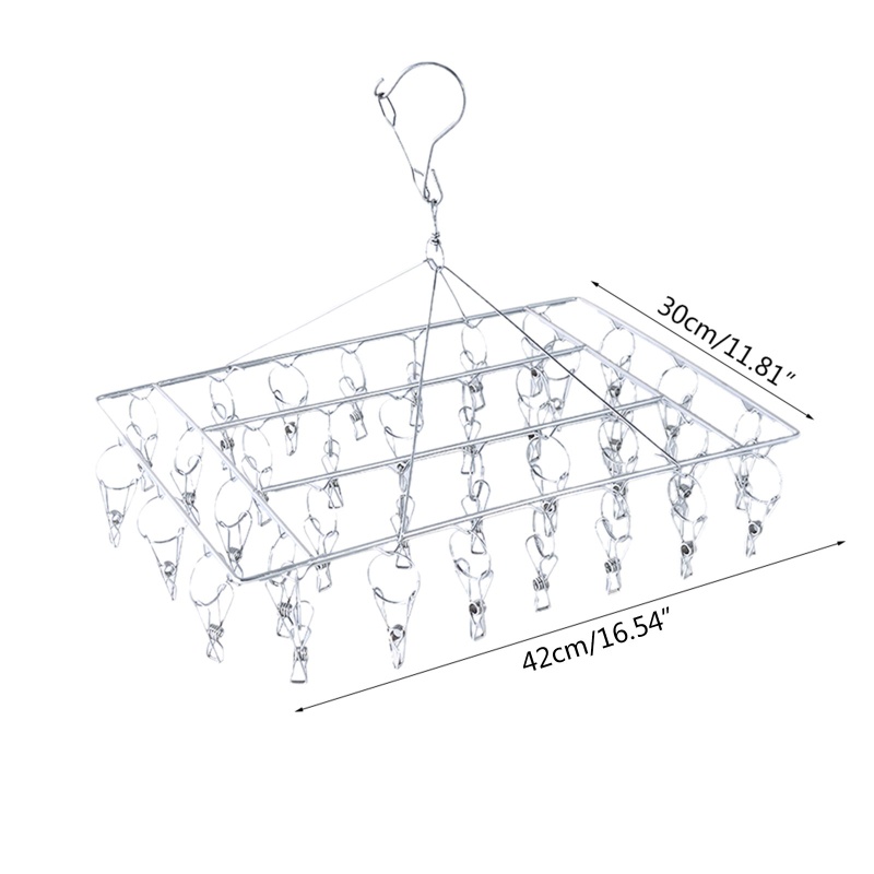 Kẹp Phơi Quần Áo 36 Kẹp Bằng Thép Không Gỉ