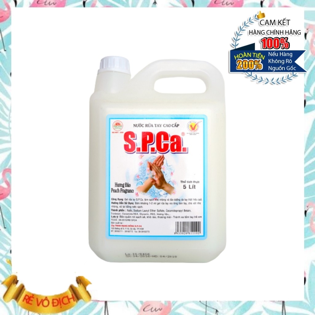 Nước Rửa Tay SPCA Can 5 Lít Bảo Vệ Da Tay