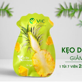 [𝐜𝐡𝐢́𝐧𝐡 𝐡𝐚̃𝐧𝐠]  kẹo dứa giảm cân túi 7 viên