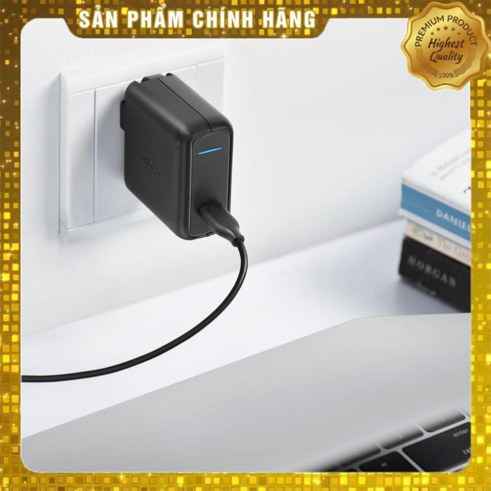 Cóc củ sạc nhanh PD Type-C 30W công nghệ PowerIQ cho điện thoại / máy tính bảng / Macbook hiệu Anker PowerPort PD 3.0