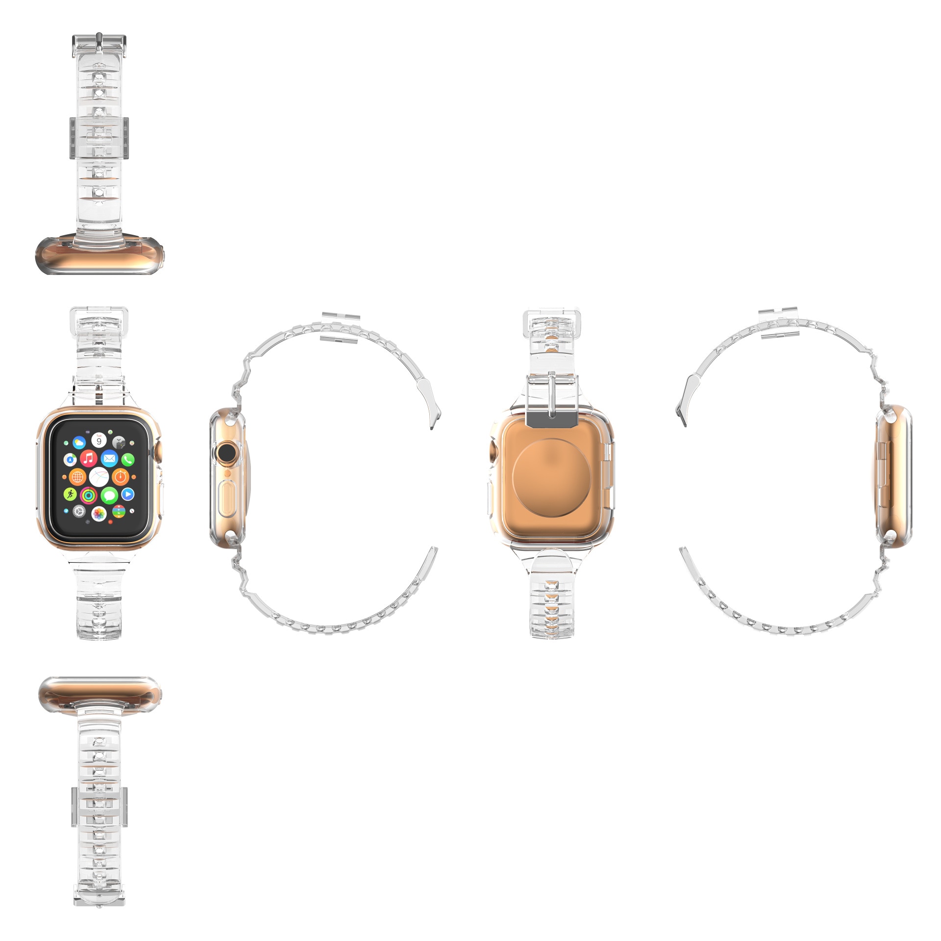 Dây Đeo Silicon Co Dãn Cho Đồng Hồ Apple 5 40mm 44mm Iwatch Series 4 / 5 / 6 / Se