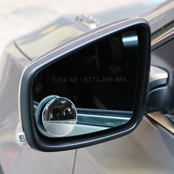 Bộ gồm 2 gương cầu lồi gắn kính chiếu hậu xóa điểm mù cho xe hơi