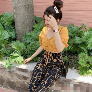 ÁO CROPTOP DÂY RÚT